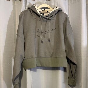 Nike Women's Gray Cropped Hoodie
